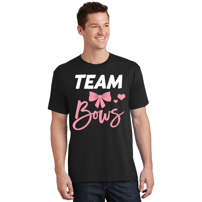 Burnouts Or Bows Team Boy Team Girl Gender Reveal T-Shirt