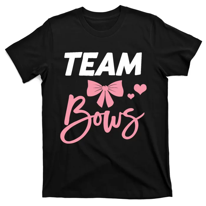 Burnouts Or Bows Team Boy Team Girl Gender Reveal T-Shirt