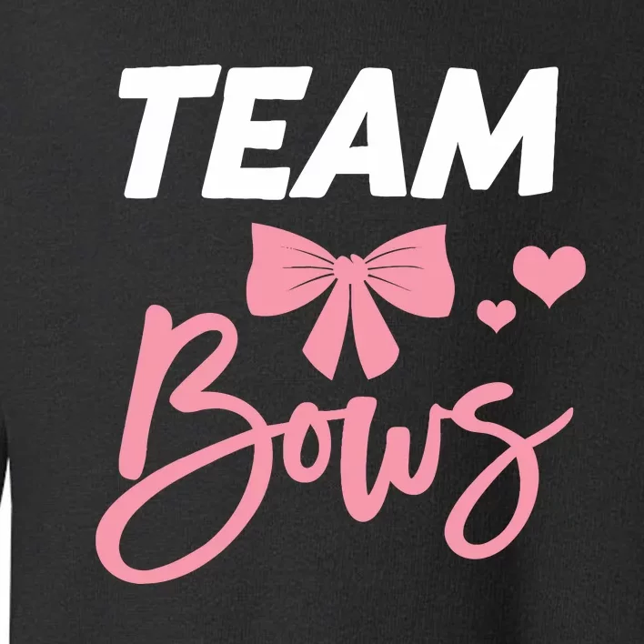 Burnouts Or Bows Team Boy Team Girl Gender Reveal Toddler Sweatshirt