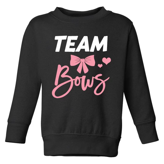 Burnouts Or Bows Team Boy Team Girl Gender Reveal Toddler Sweatshirt