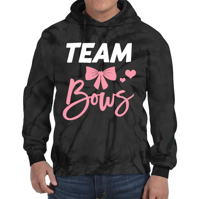 Burnouts Or Bows Team Boy Team Girl Gender Reveal Tie Dye Hoodie