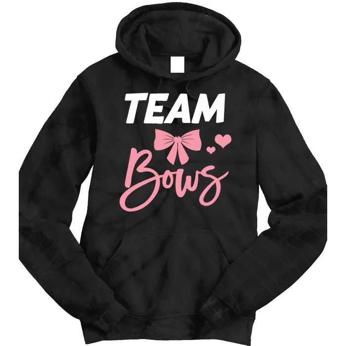 Burnouts Or Bows Team Boy Team Girl Gender Reveal Tie Dye Hoodie