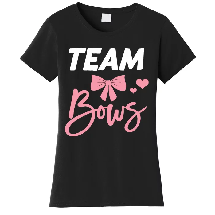 Burnouts Or Bows Team Boy Team Girl Gender Reveal Women's T-Shirt