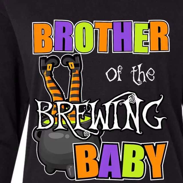 Brother Of Brewing Baby Halloween Theme Baby Shower Spooky Womens Cotton Relaxed Long Sleeve T-Shirt