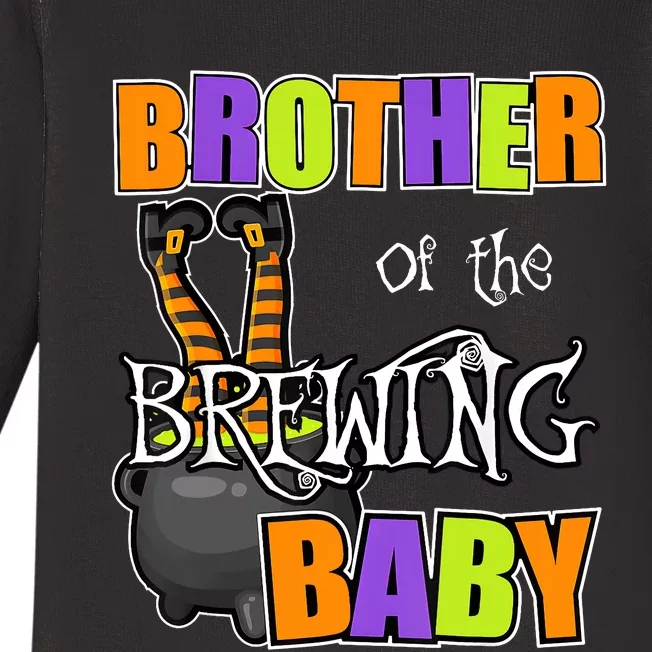 Brother Of Brewing Baby Halloween Theme Baby Shower Spooky Baby Long Sleeve Bodysuit