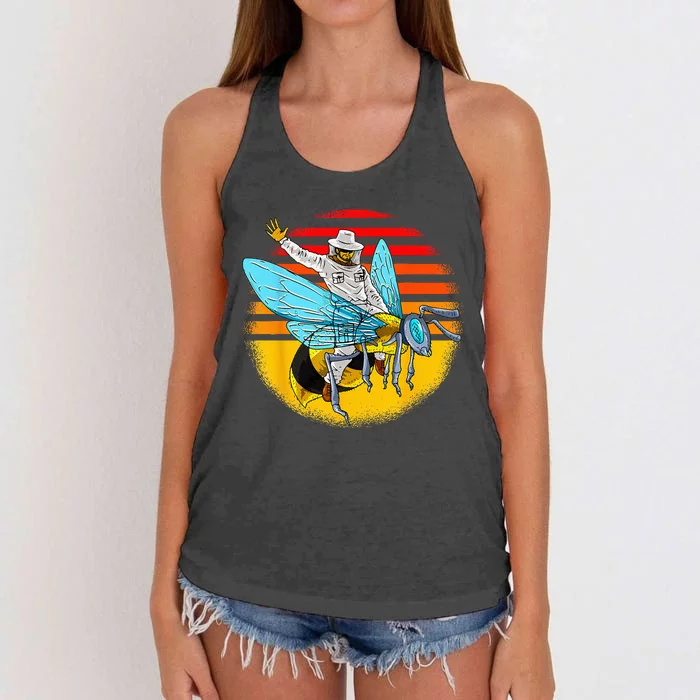 Beekeeper Outfit Beekeeping Funny Gift Idea Women's Knotted Racerback Tank