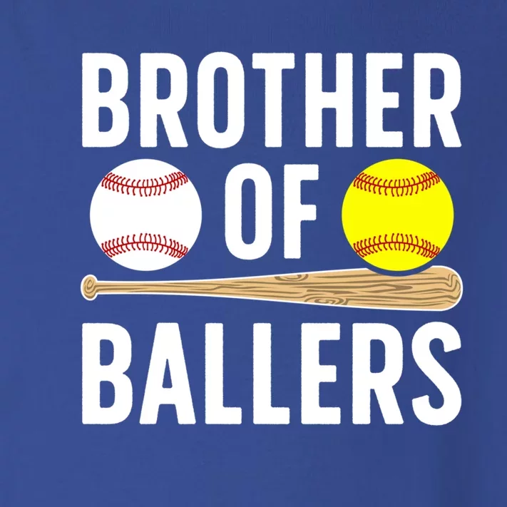 Brother Of Ballers Softball Baseball Brother Gift Toddler Long Sleeve Shirt