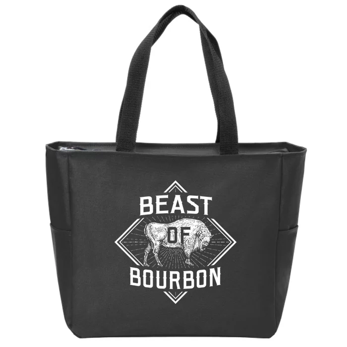 Beast Of Bourbon American Bison Buffalo Lover Wildlife Zip Tote Bag