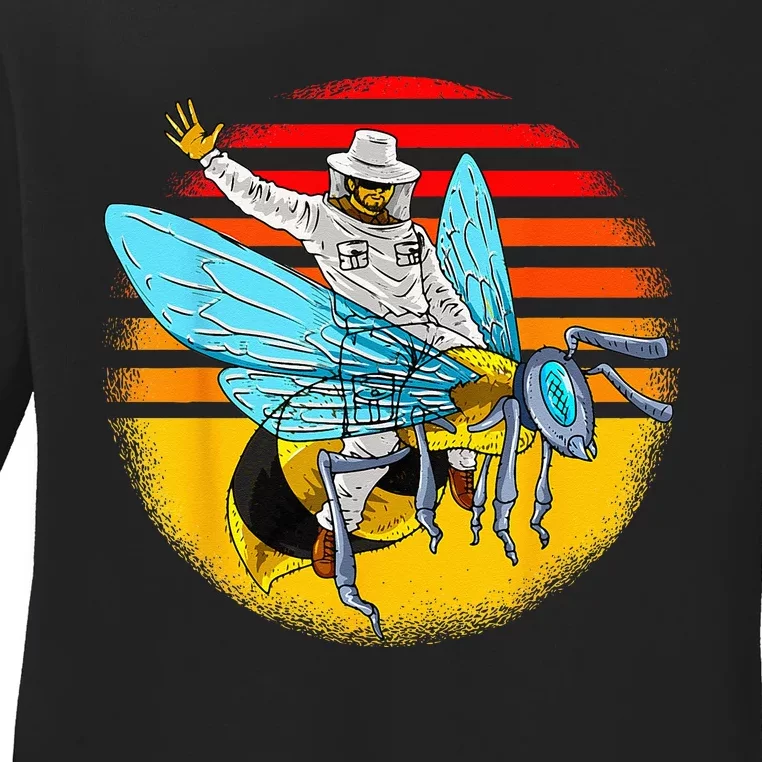 Beekeeper Outfit Beekeeping Funny Gift Idea Ladies Long Sleeve Shirt