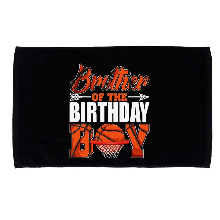 Brother Of Birthday Boy Basketball Matching Family Party Microfiber Hand Towel