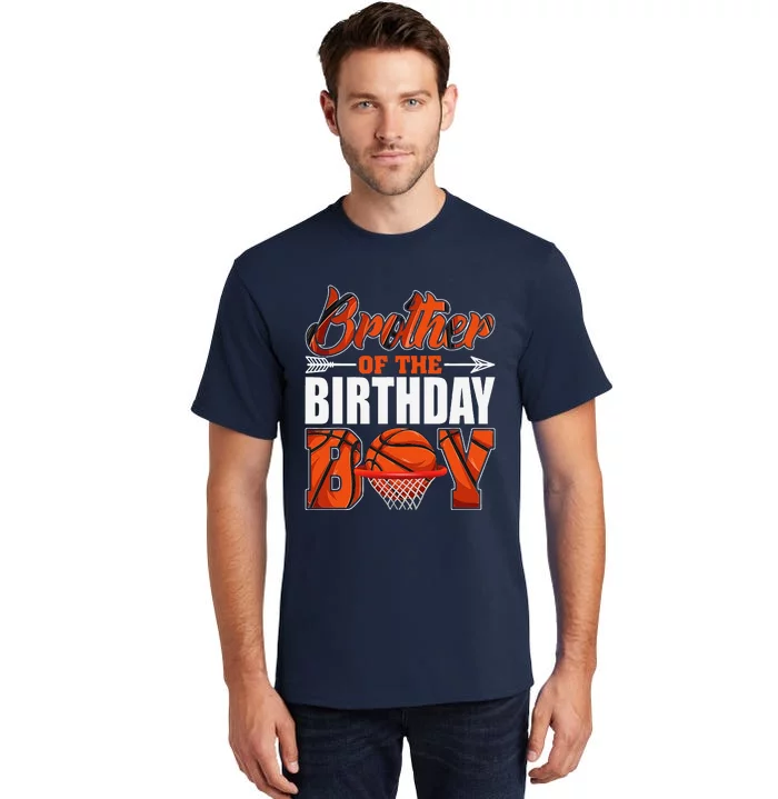 Brother Of Birthday Boy Basketball Matching Family Party Tall T-Shirt