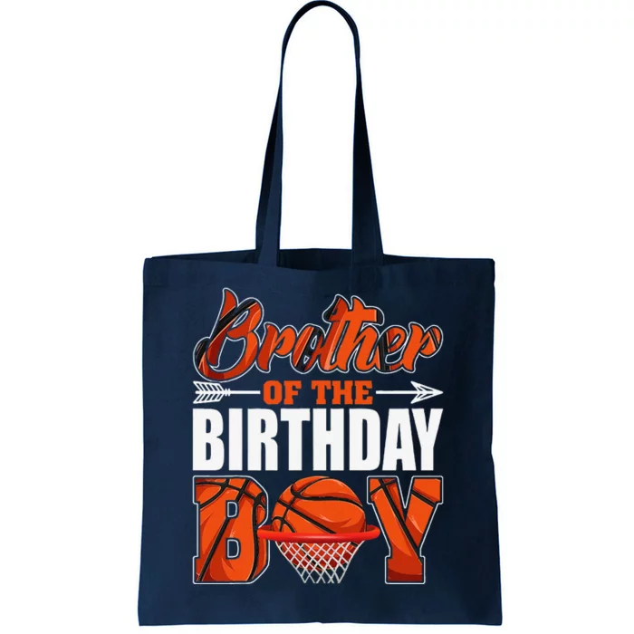 Brother Of Birthday Boy Basketball Matching Family Party Tote Bag