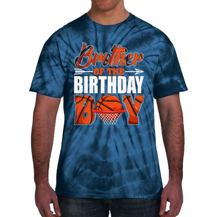 Brother Of Birthday Boy Basketball Matching Family Party Tie-Dye T-Shirt