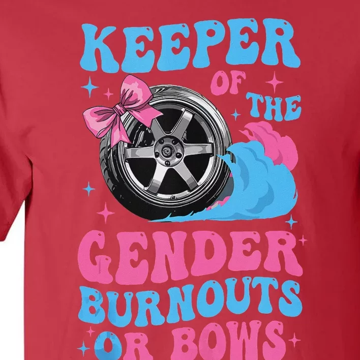 Burnouts Or Bows Funny Gender Reveal Party Fun Tall T-Shirt