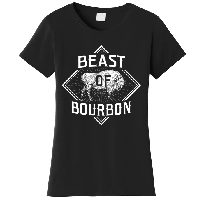 Beast Of Bourbon American Bison Buffalo Lover Wildlife Women's T-Shirt