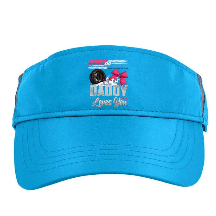 Burnouts Or Bows Gender Reveal Party Announcement Daddy Adult Drive Performance Visor