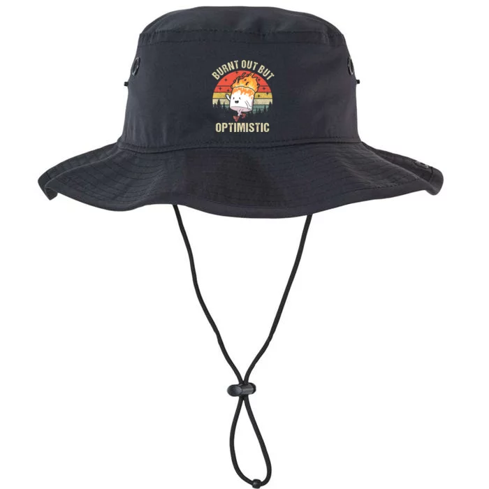 Burnt Out But Optimistic Funny Marshmallow For Camping Retro Legacy Cool Fit Booney Bucket Hat