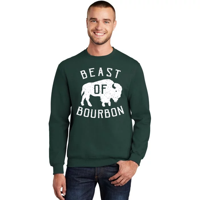 Beast Of Bourbon Drinking Whiskey Design Bison Buffalo Party Sweatshirt