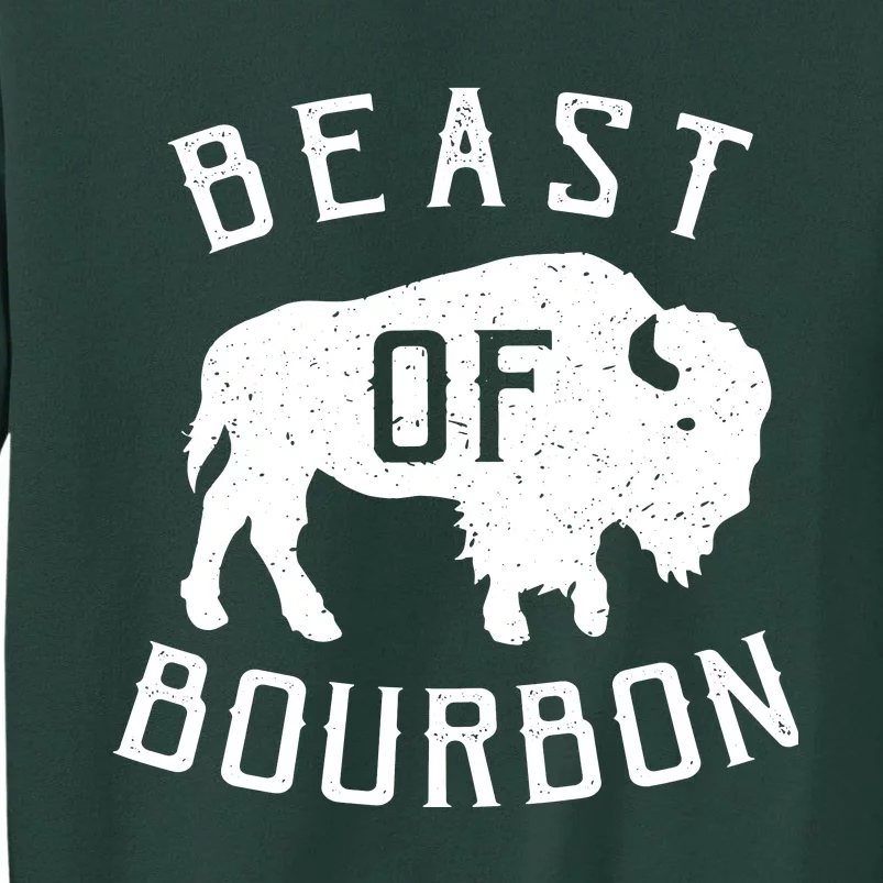 Beast Of Bourbon Drinking Whiskey Design Bison Buffalo Party Sweatshirt