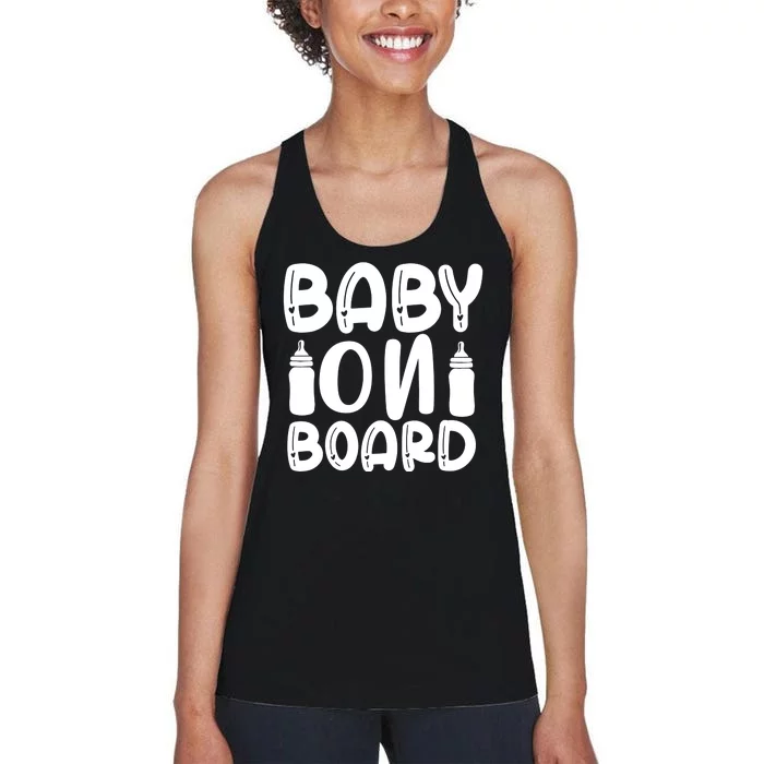 Baby On Board Women's Racerback Tank