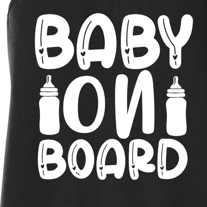 Baby On Board Women's Racerback Tank