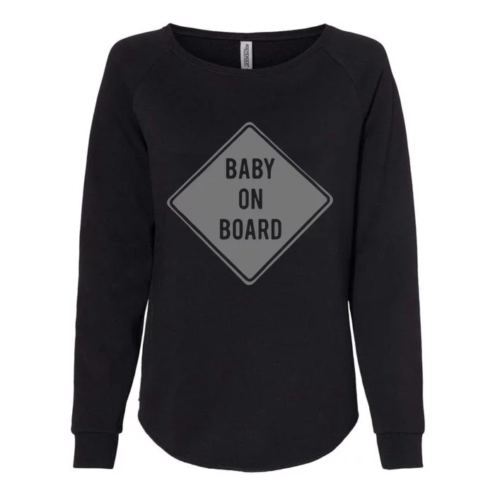 Baby On Board Womens California Wash Sweatshirt