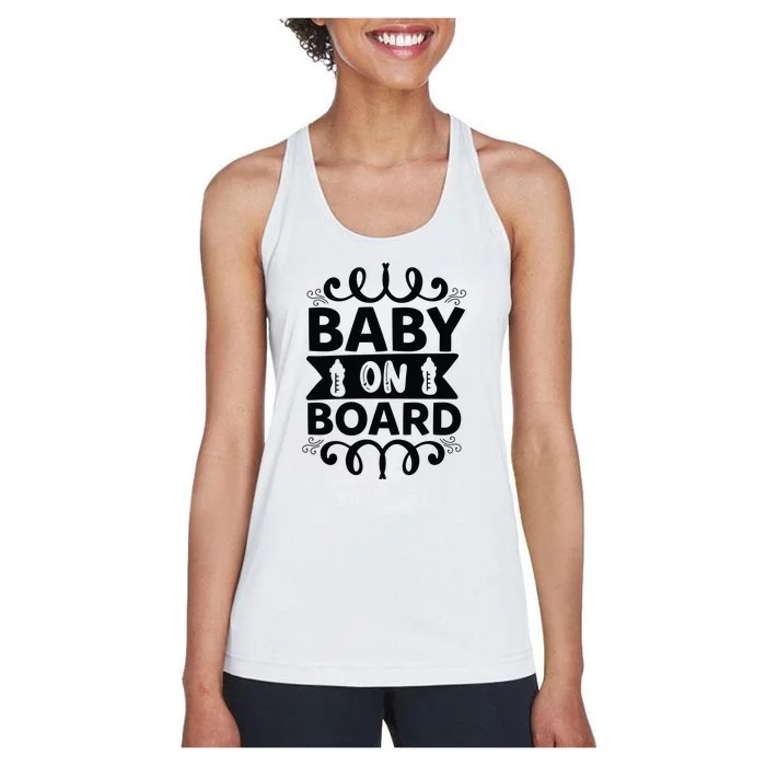 Baby On Board Women's Racerback Tank