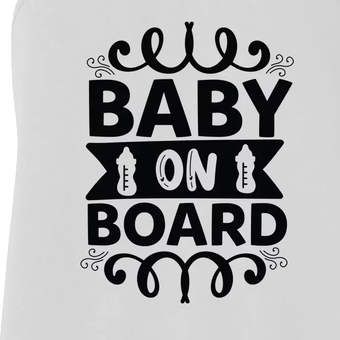 Baby On Board Women's Racerback Tank