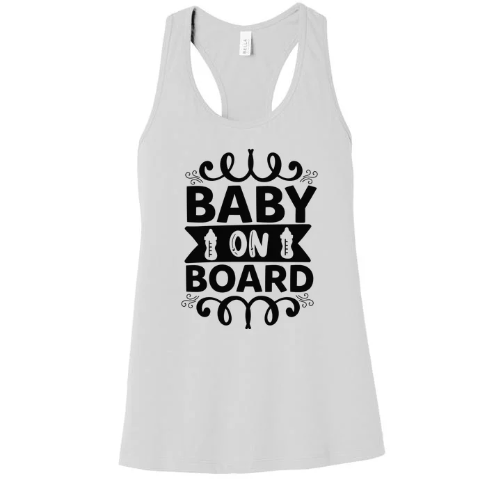 Baby On Board Women's Racerback Tank