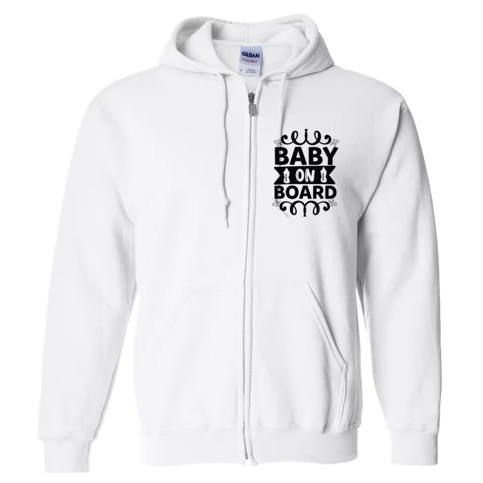 Baby On Board Full Zip Hoodie