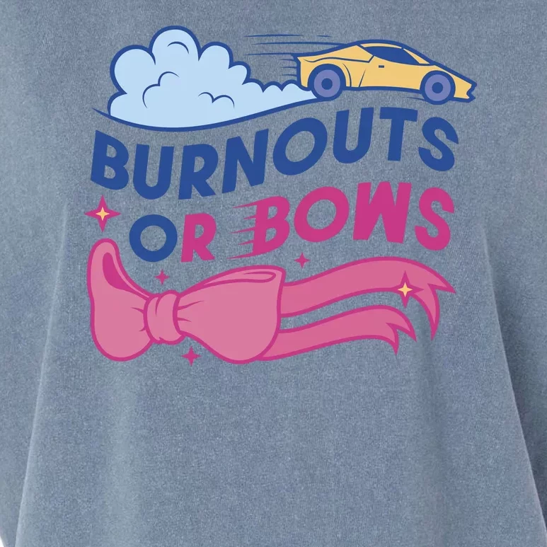 Burnouts Or Bows Gender Reveal Garment-Dyed Women's Muscle Tee