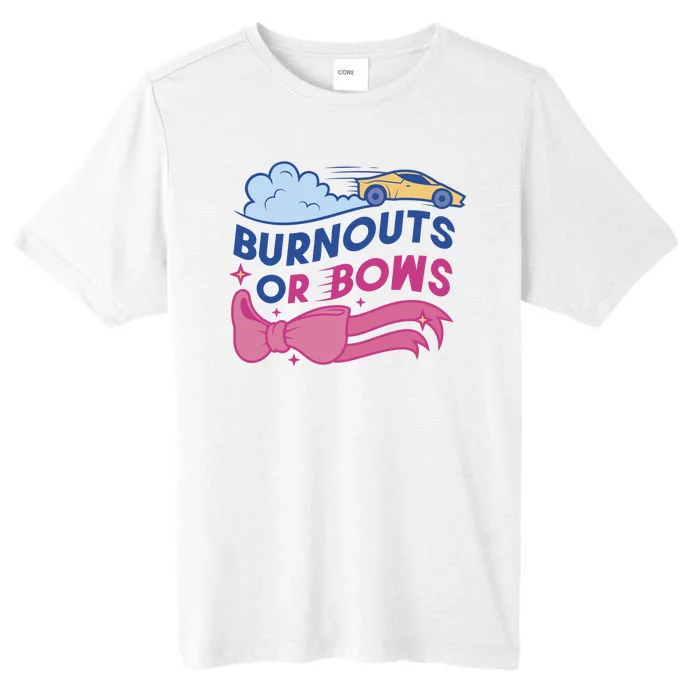 Burnouts Or Bows Gender Reveal ChromaSoft Performance T-Shirt