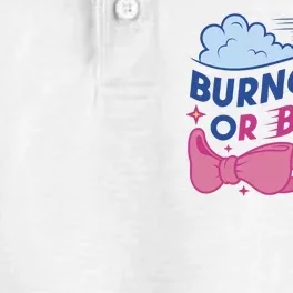 Burnouts Or Bows Gender Reveal Dry Zone Grid Performance Polo