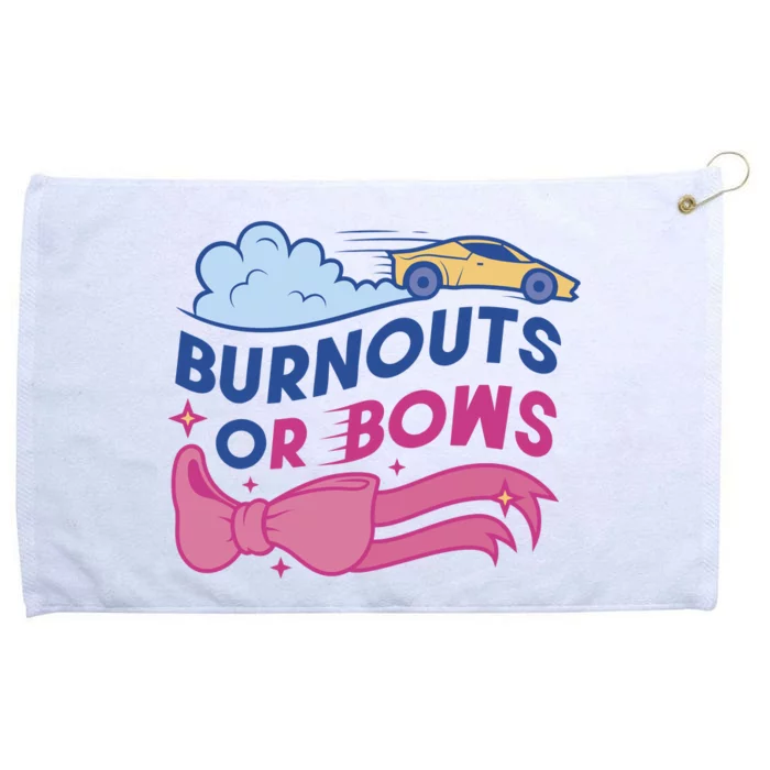 Burnouts Or Bows Gender Reveal Grommeted Golf Towel