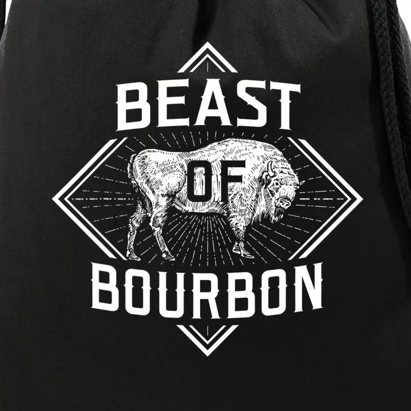 Beast Of Bourbon American Bison Buffalo Lover Wildlife Drawstring Bag