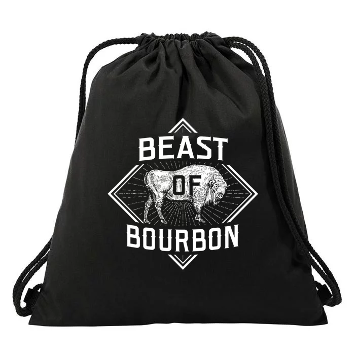 Beast Of Bourbon American Bison Buffalo Lover Wildlife Drawstring Bag