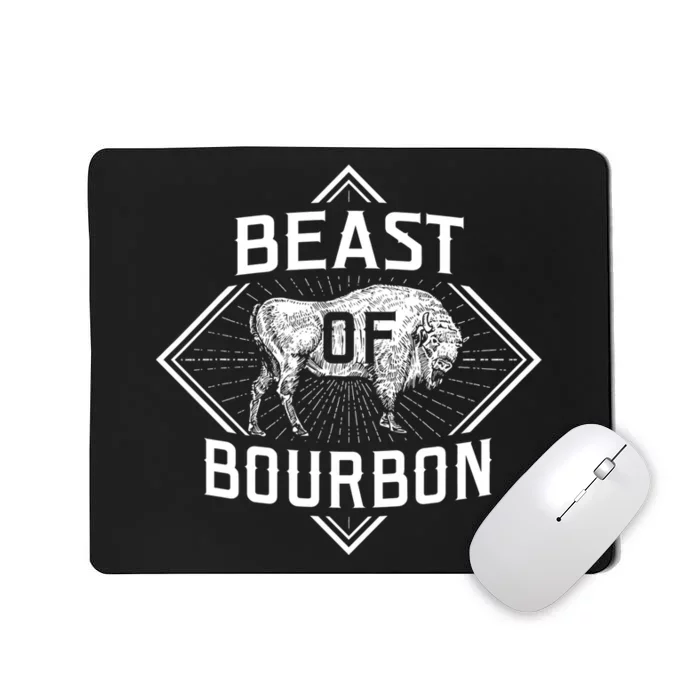 Beast Of Bourbon American Bison Buffalo Lover Wildlife Mousepad