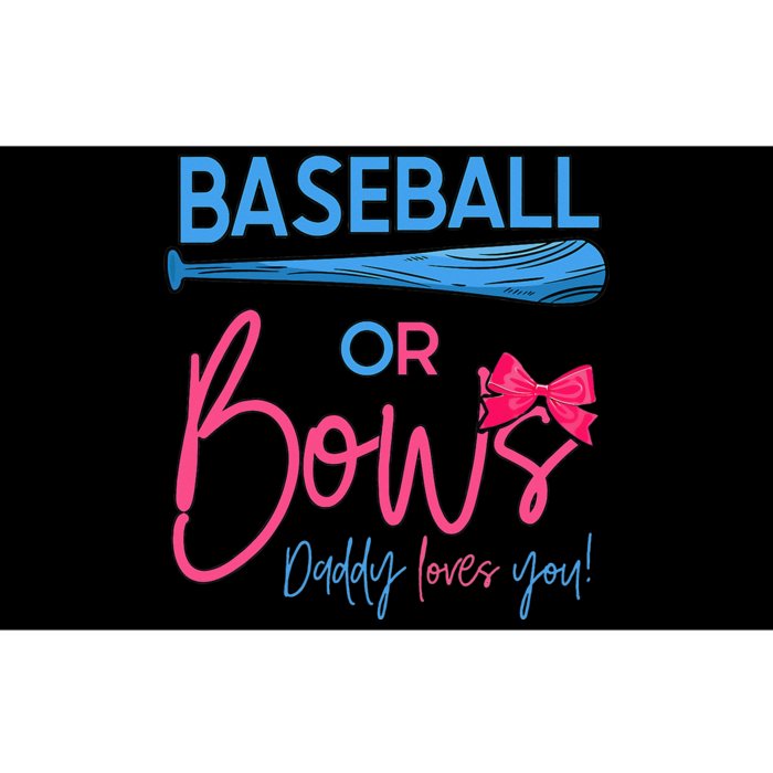 Baseball Or Bows Gender Reveal Party Idea for dad Bumper Sticker