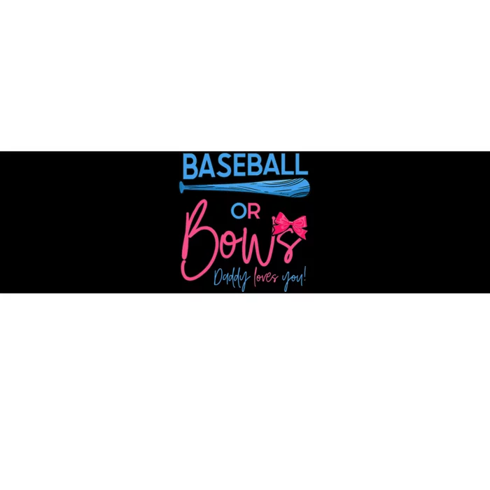 Baseball Or Bows Gender Reveal Party Idea for dad Bumper Sticker