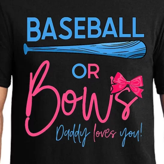 Baseball Or Bows Gender Reveal Party Idea for dad Pajama Set