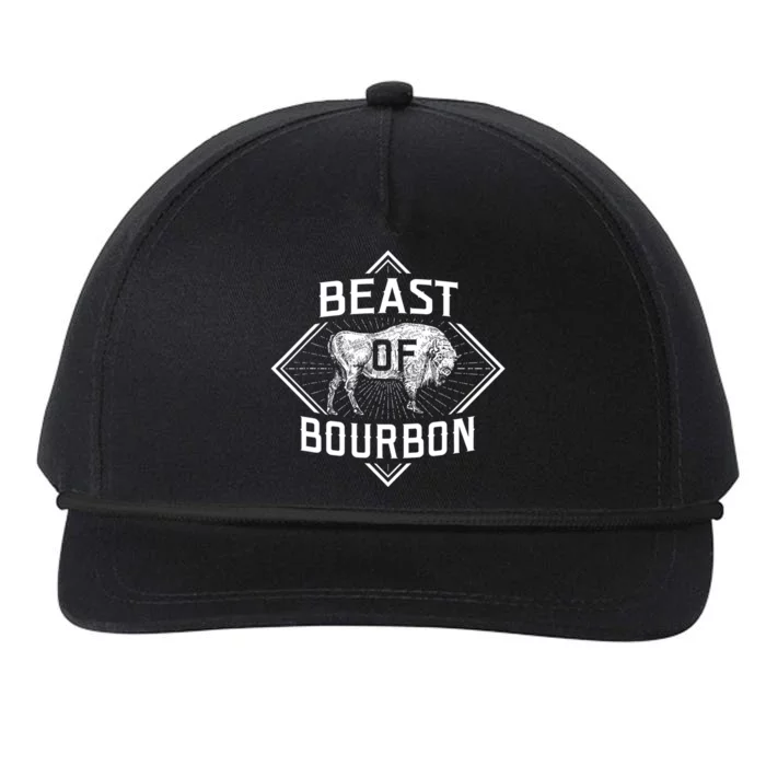 Beast Of Bourbon American Bison Buffalo Lover Wildlife Snapback Five-Panel Rope Hat