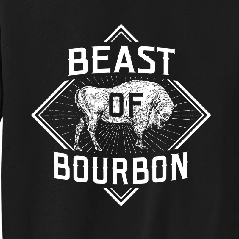 Beast Of Bourbon American Bison Buffalo Lover Wildlife Tall Sweatshirt