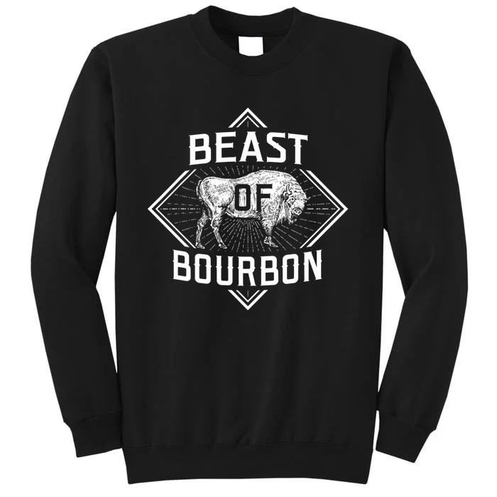 Beast Of Bourbon American Bison Buffalo Lover Wildlife Tall Sweatshirt