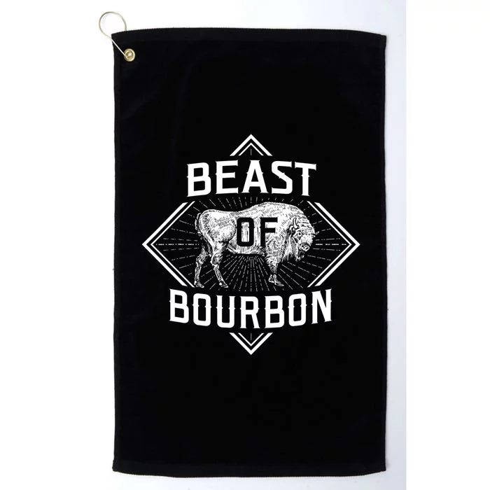 Beast Of Bourbon American Bison Buffalo Lover Wildlife Platinum Collection Golf Towel