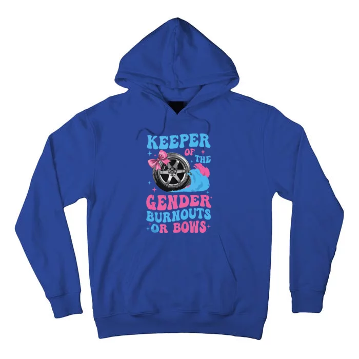 Burnouts Or Bows Funny Gender Reveal Party Fun Tall Hoodie