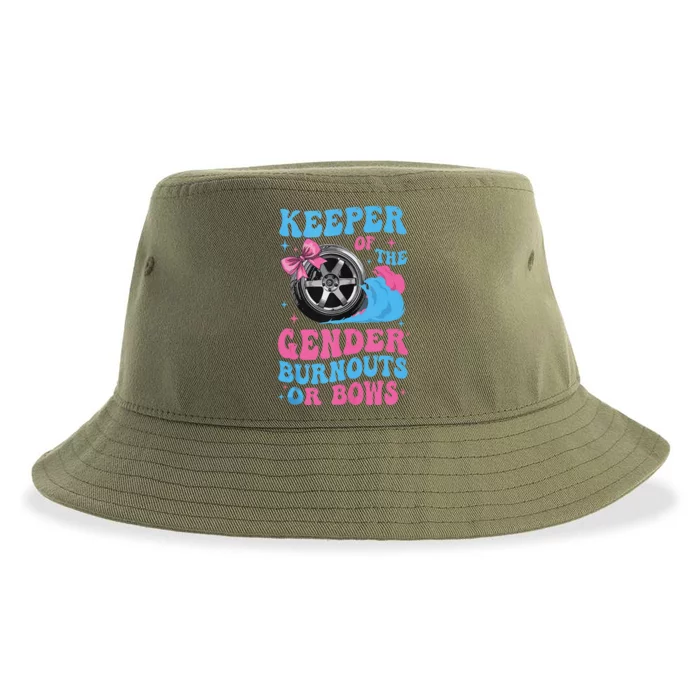 Burnouts Or Bows Funny Gender Reveal Party Fun Sustainable Bucket Hat