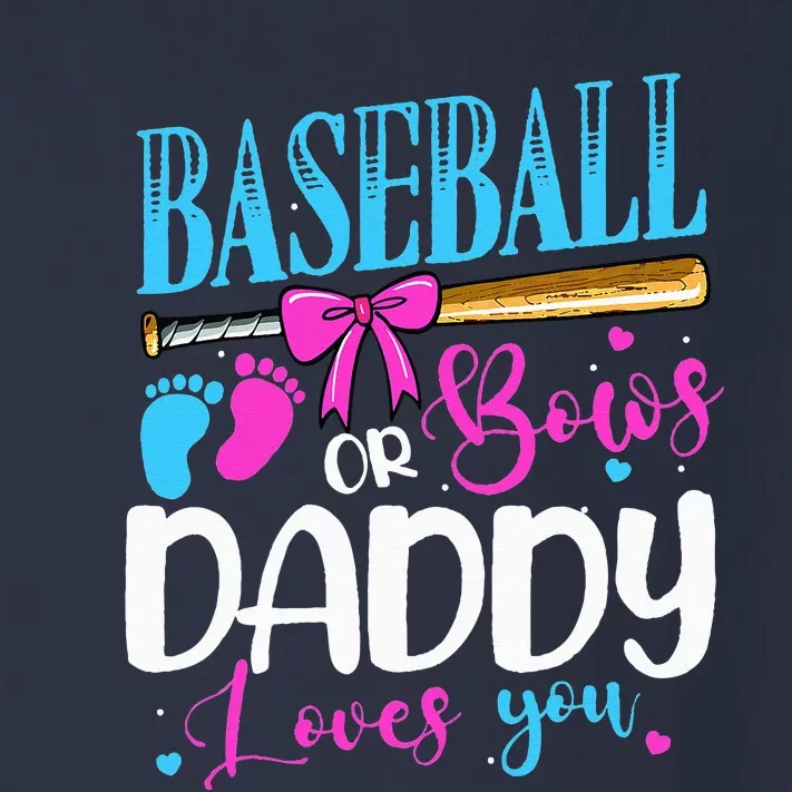 Baseball Or Bows Daddy Loves You Pink Or Blue Gender Reveal Toddler Long Sleeve Shirt