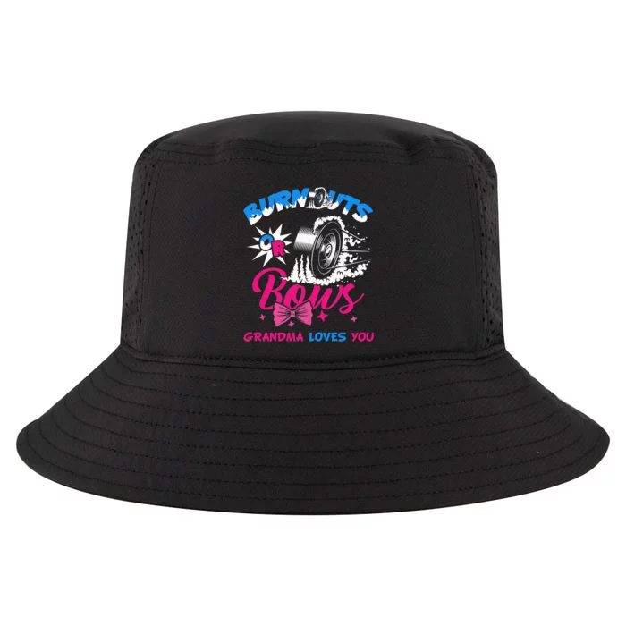 Burnouts Or Bows Gender Reveal Baby Party Announce Grandma Cool Comfort Performance Bucket Hat