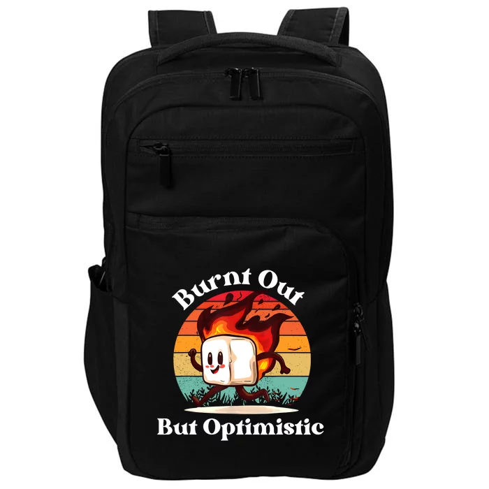 Burnt Out But Optimistic Retro Vintage Sunset Impact Tech Backpack