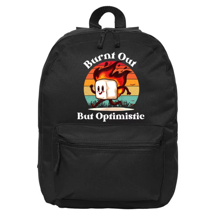 Burnt Out But Optimistic Retro Vintage Sunset 16 in Basic Backpack